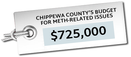 $725,000 is Chippewa County's budget for meth-related issues.