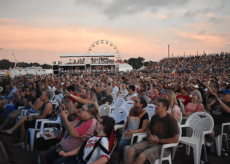 Crowd of people sitting